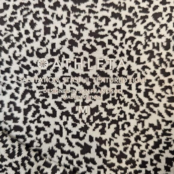 Athleta Legging Lot Med Salutation Stash II Textured Tight & Black Gym Wear S585 - Picture 9 of 13